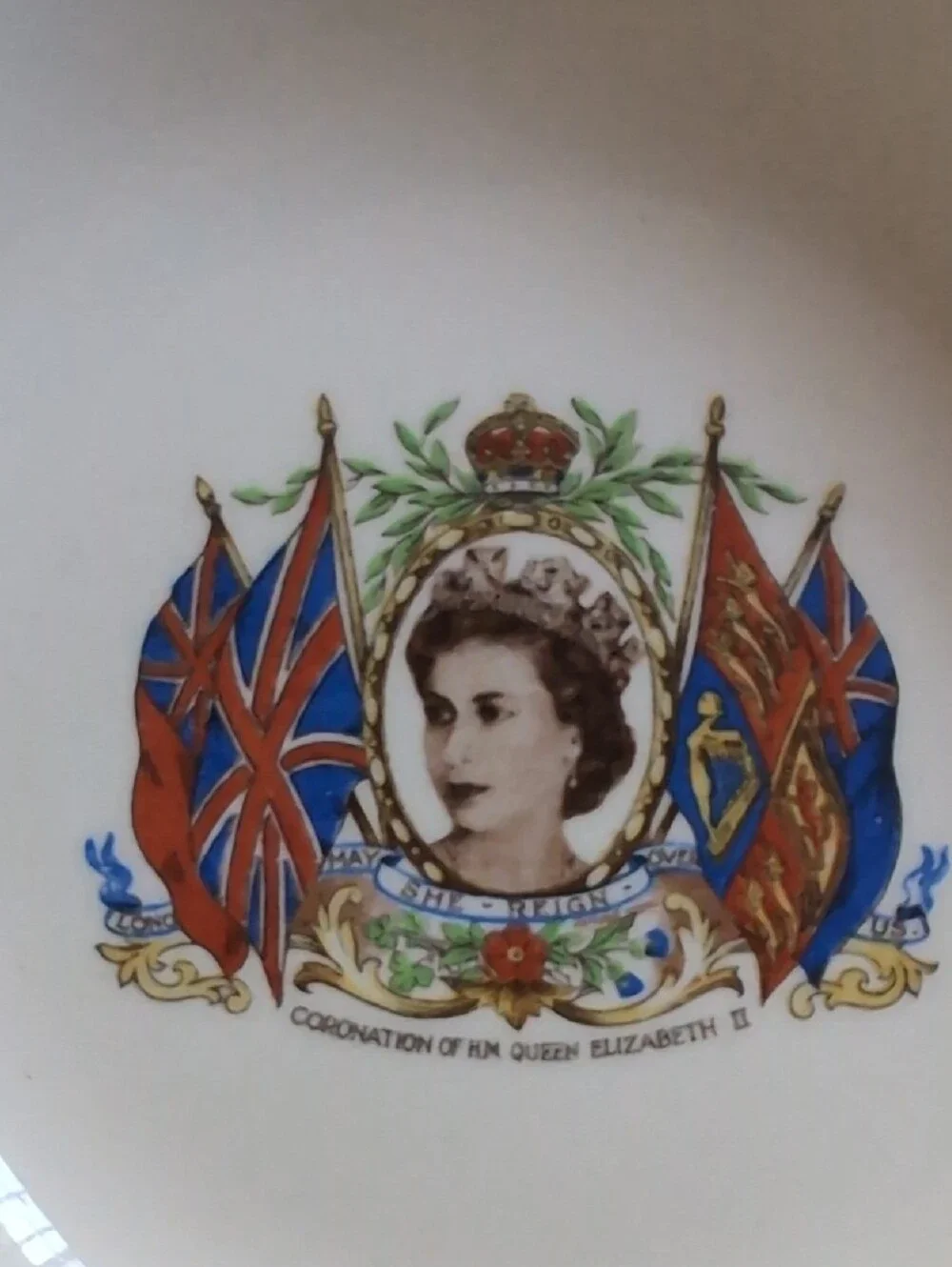 Queen Elisabeth II 1953 Commemorative Ceramic Serving Bowl